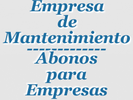 Empresa de reparaciones mantenimiento de industrias fabricas.